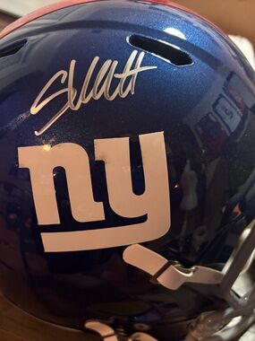 Cam Skattebo New York Giants Autographed Full-size Helmet